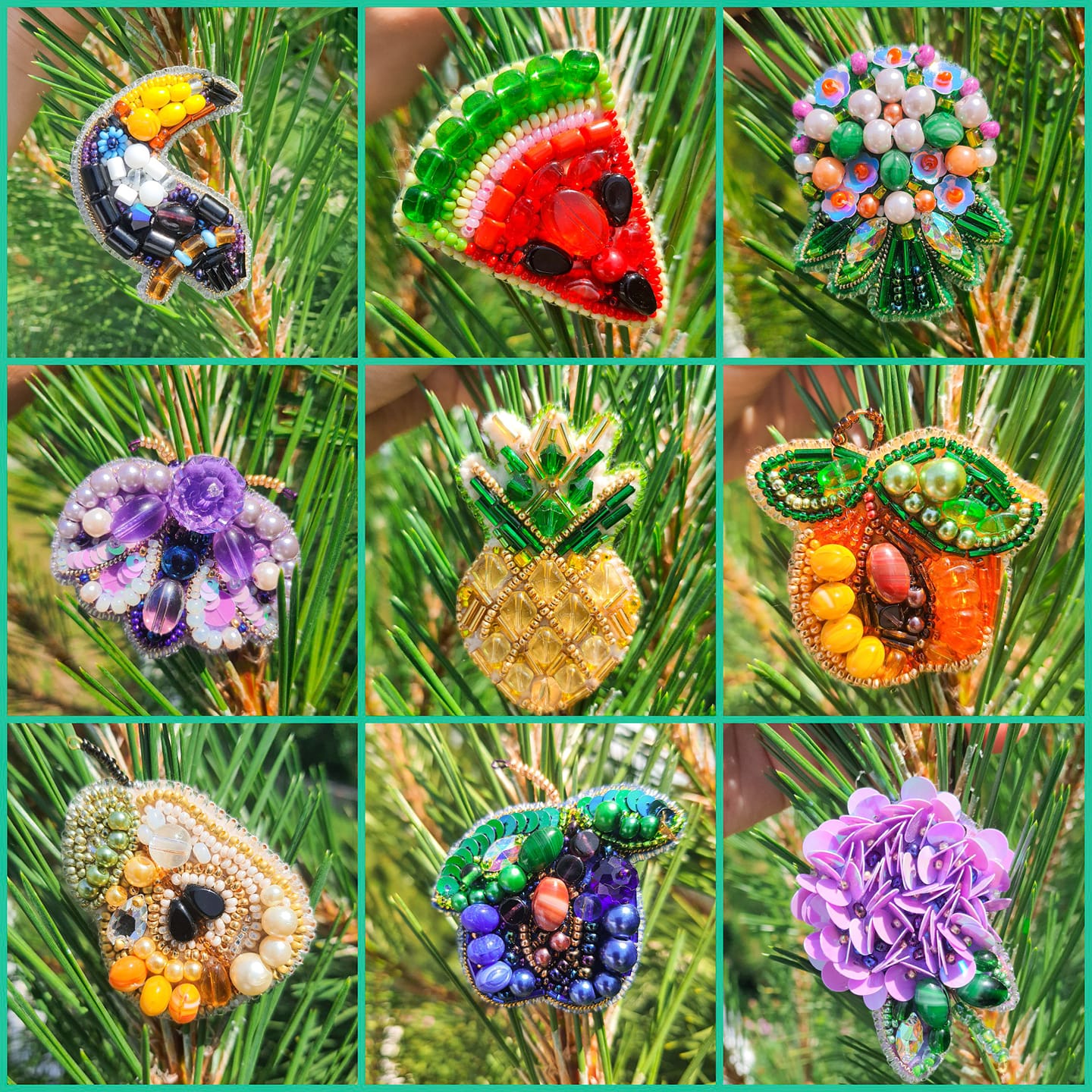 Apricot Crystal Art Brooch Kit by Charivna Mit BP-233C