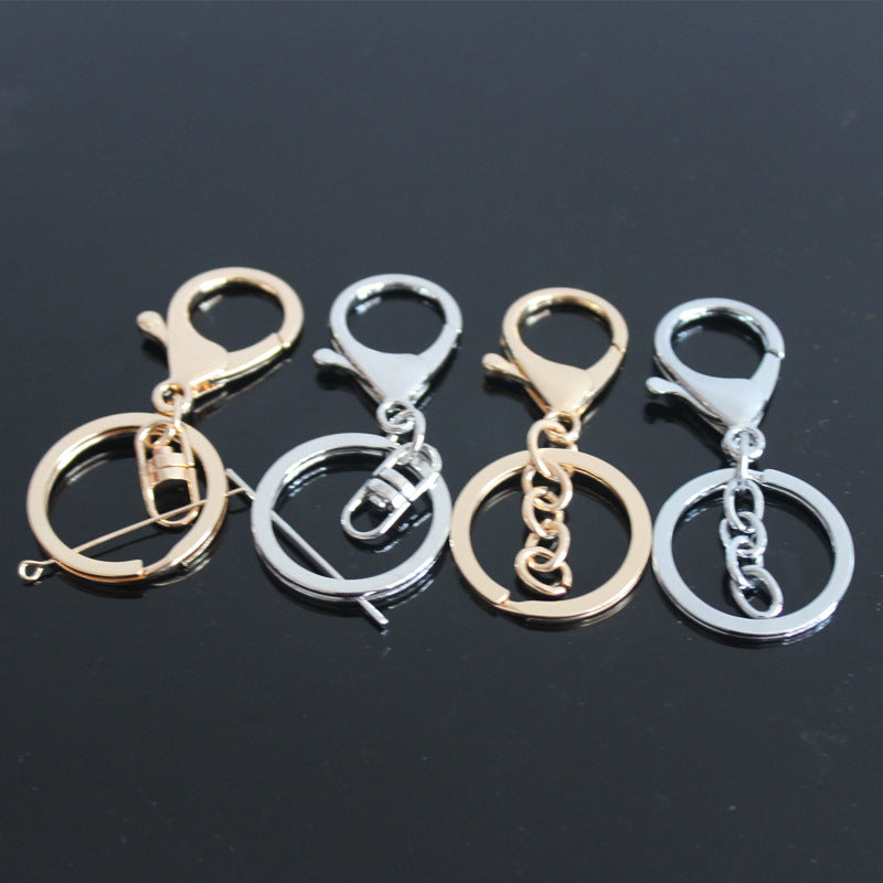 Factory direct lobster clasp three-piece DIY lobster clasp key ring