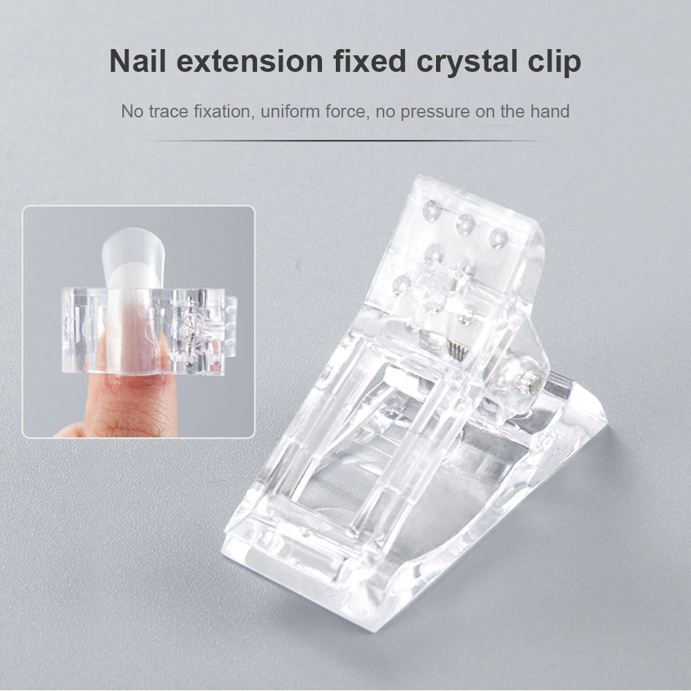10 PCS Nail Tips Clip Quick Building Poly Builder Gel DIY Extension