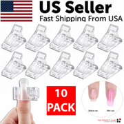 10 PCS Nail Tips Clip Quick Building Poly Builder Gel DIY Extension