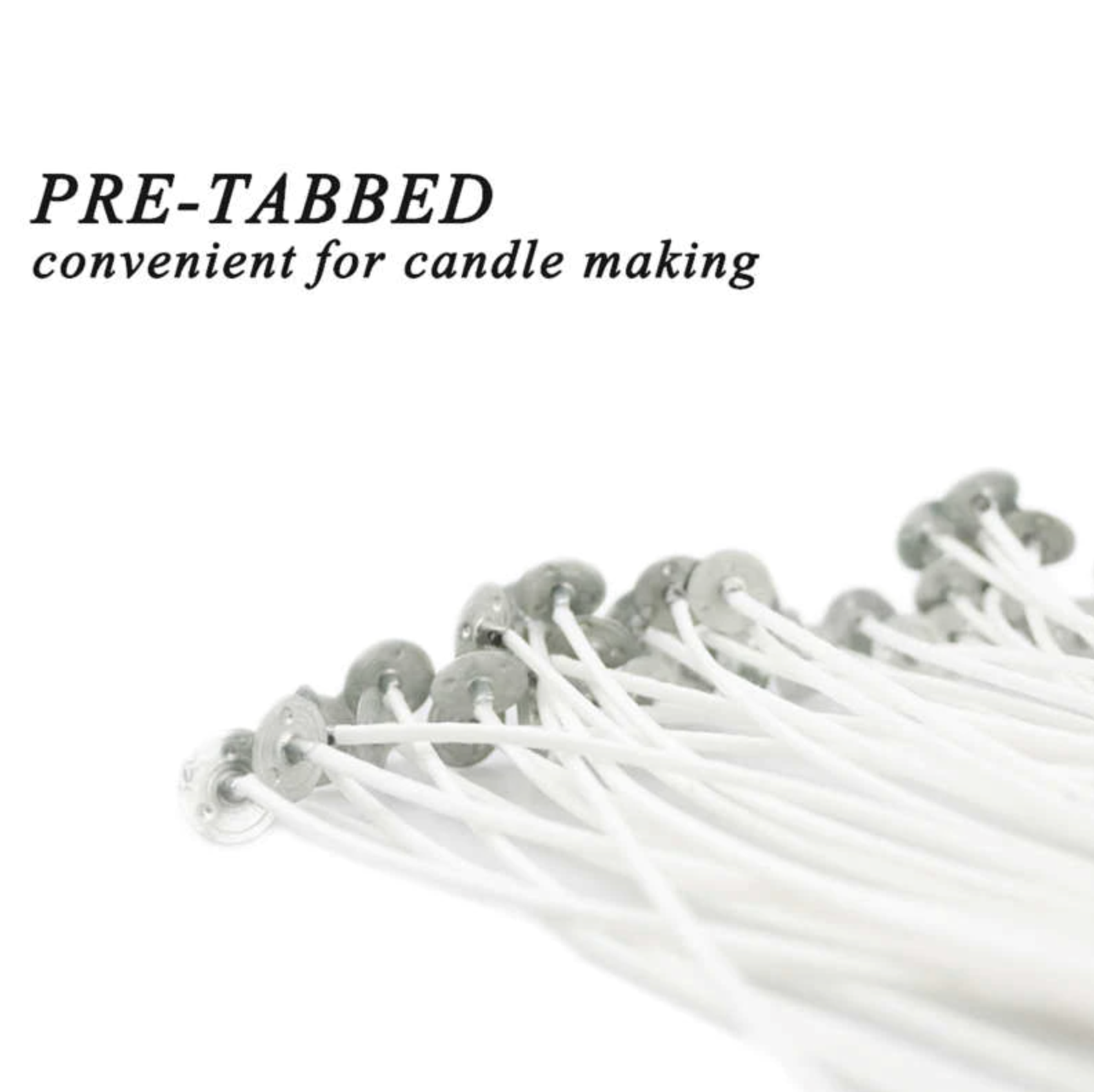 Candle Wicks 6 Inch Cotton Core Candle Making Supplies Pre Tabbed