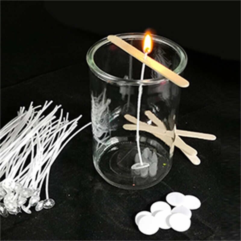 Candle Wicks 6 Inch Cotton Core Candle Making Supplies Pre Tabbed