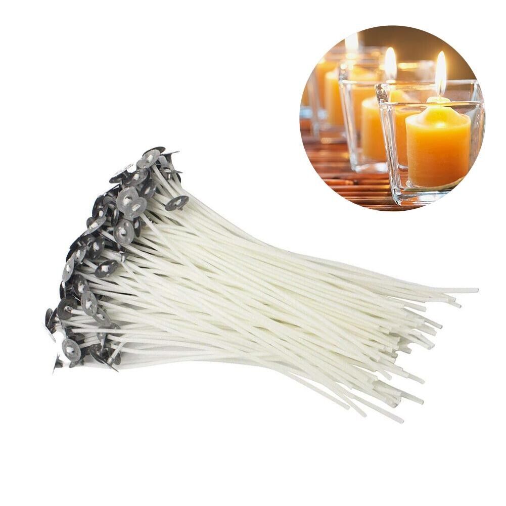 Candle Wicks 6 Inch Cotton Core Candle Making Supplies Pre Tabbed