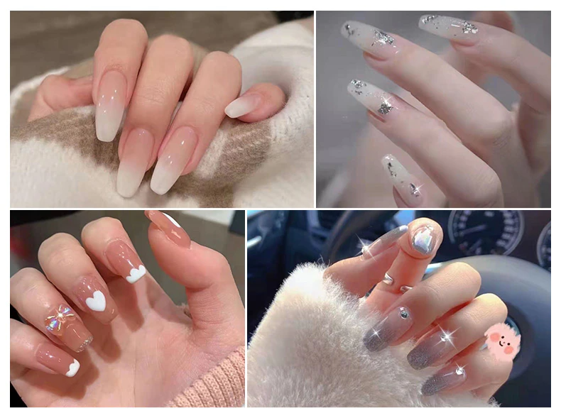 10 PCS Nail Tips Clip Quick Building Poly Builder Gel DIY Extension