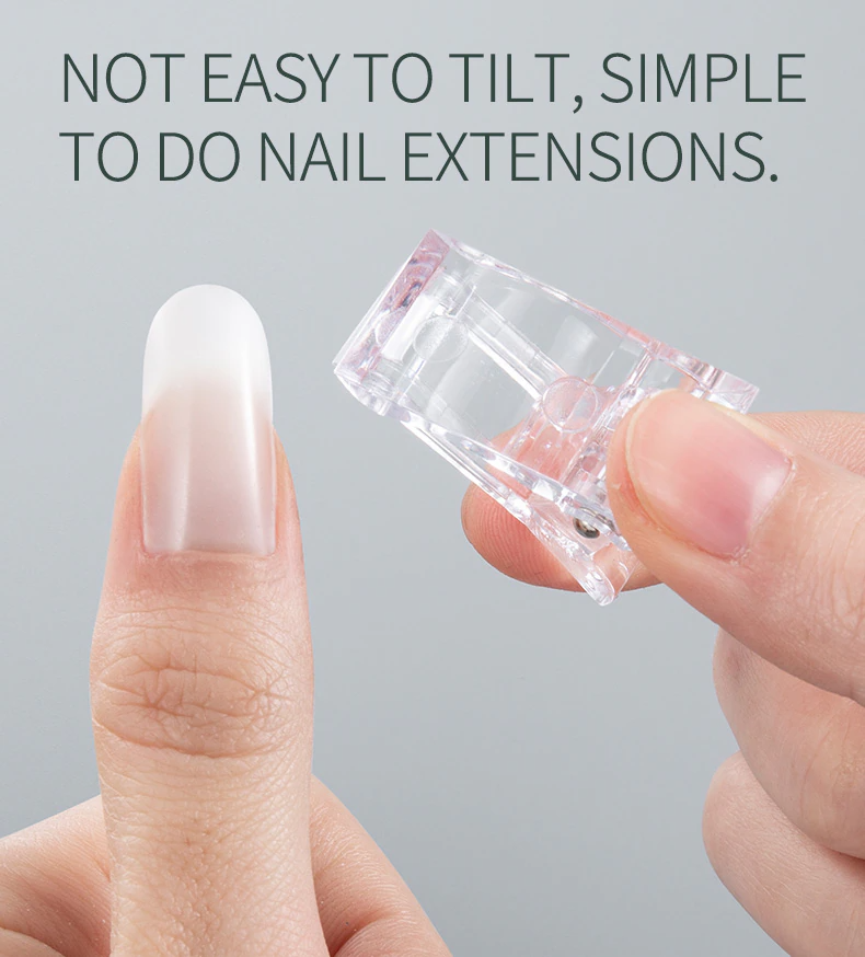 10 PCS Nail Tips Clip Quick Building Poly Builder Gel DIY Extension