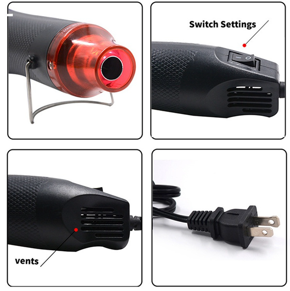 Mini Heat Gun DIY Electric Nozzles Tool Hot Air Gun Embossing Drying