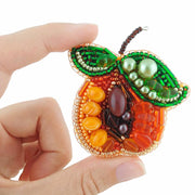 Apricot Crystal Art Brooch Kit by Charivna Mit BP-233C