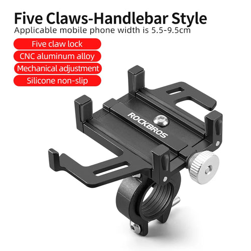 ROCKBROS Phone Holder Motorcycle Electric Bicycle Smartphone CNC