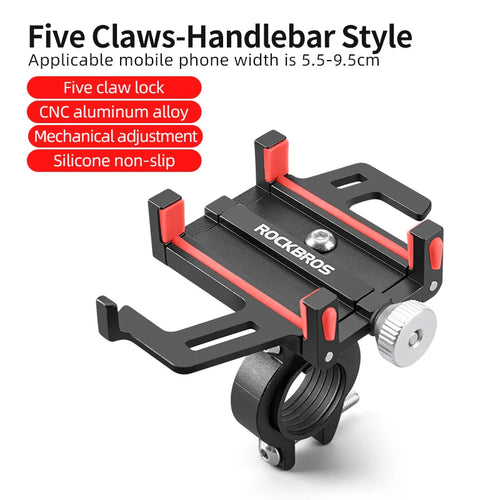 ROCKBROS Phone Holder Motorcycle Electric Bicycle Smartphone CNC