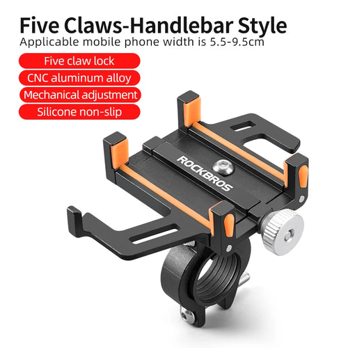 ROCKBROS Phone Holder Motorcycle Electric Bicycle Smartphone CNC
