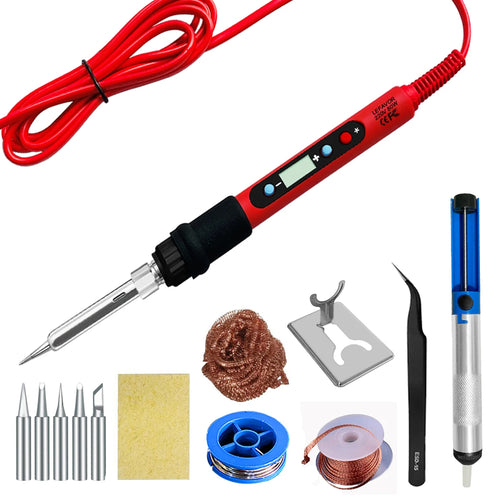 80W Soldering iron kit adjustable temperature LCD solder welding tools