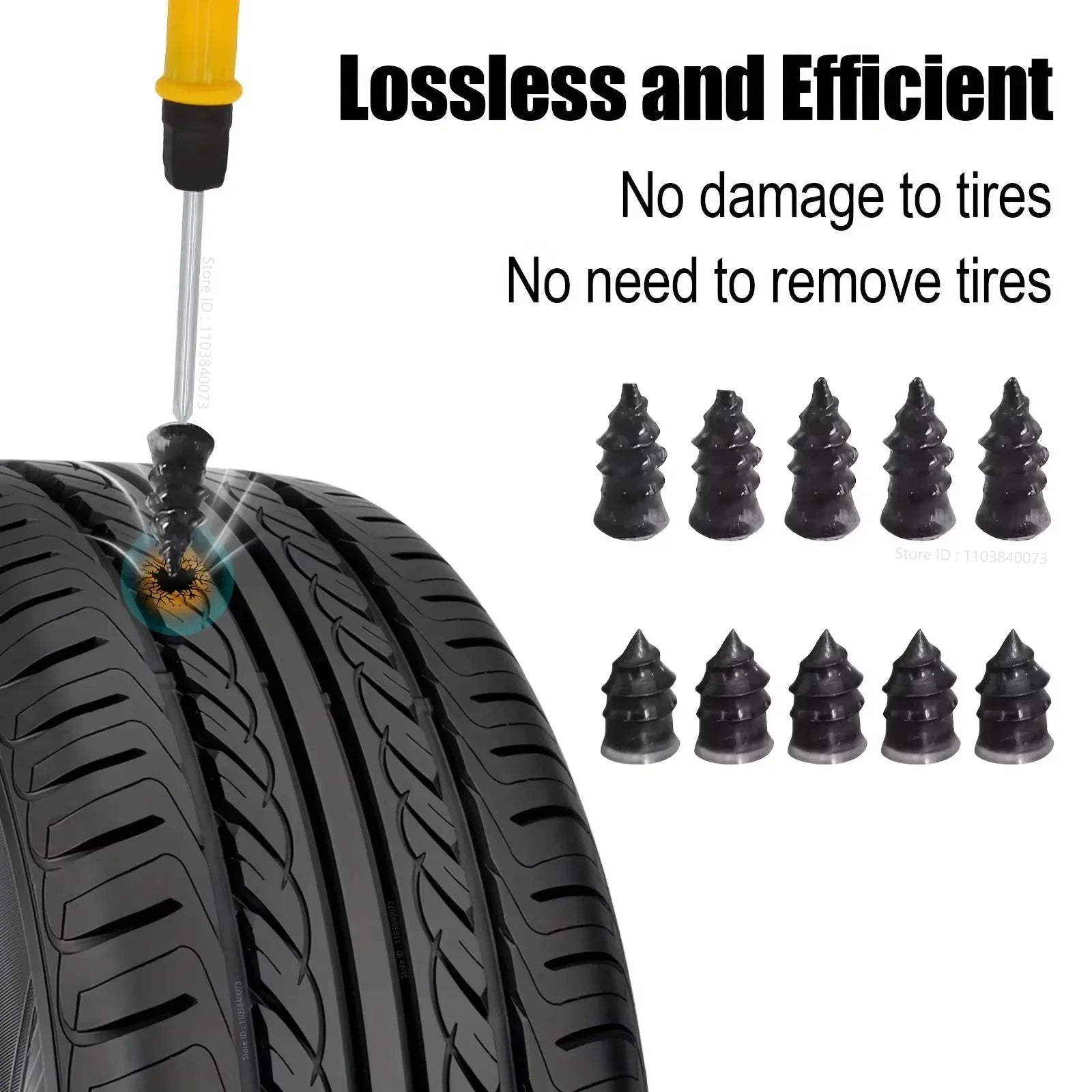PKWKS New Car Tire Repair Kit Puncture Plug Tools Tyre Puncture