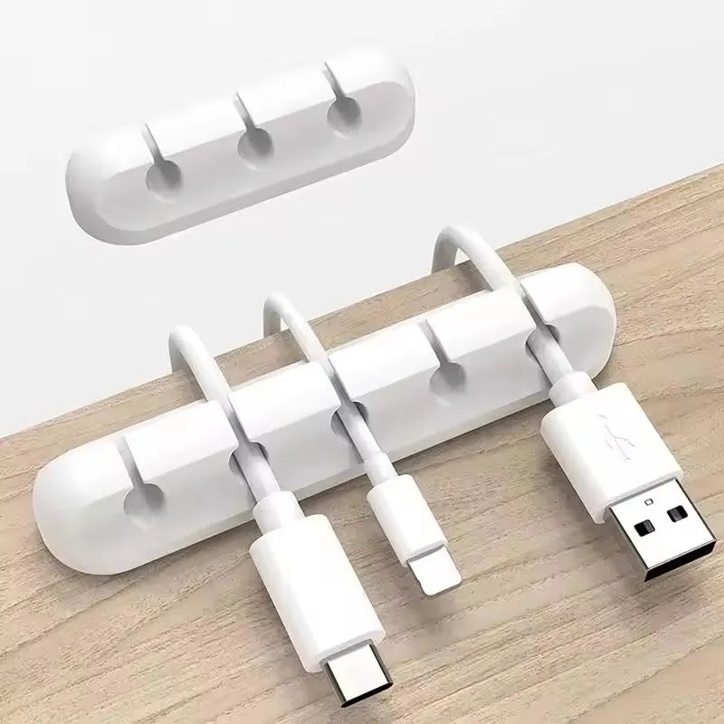 Silicone USB Cable Organizer USB Charging Cable Winder Desktop Tidy