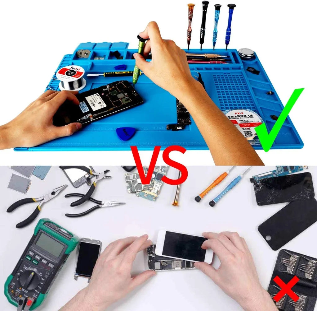 Soldering Station Mat Silicone Work Mat Heat Resistant 932°F