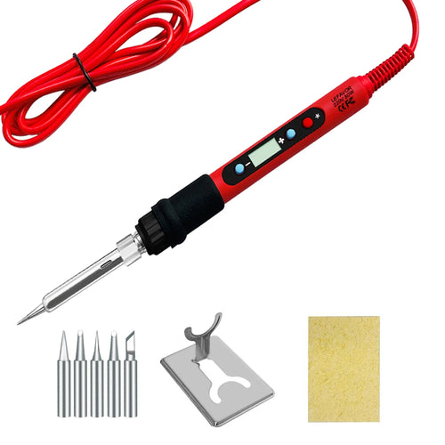 80W Soldering iron kit adjustable temperature LCD solder welding tools