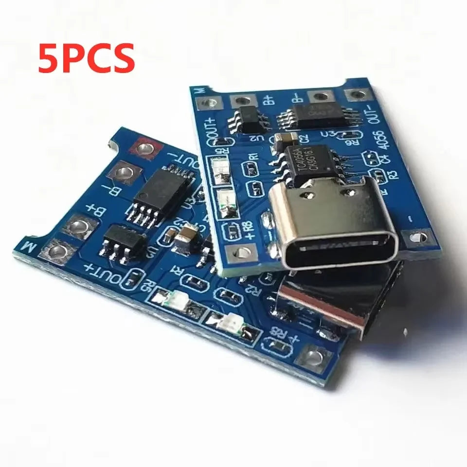 2/5PCS 5V 1A Micro/Type-c/Mini 18650 TP4056 Lithium Battery Charger
