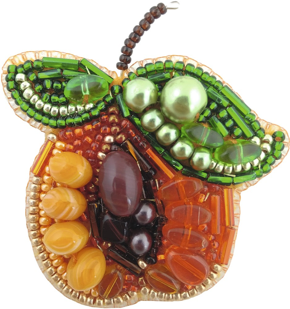 Apricot Crystal Art Brooch Kit by Charivna Mit BP-233C