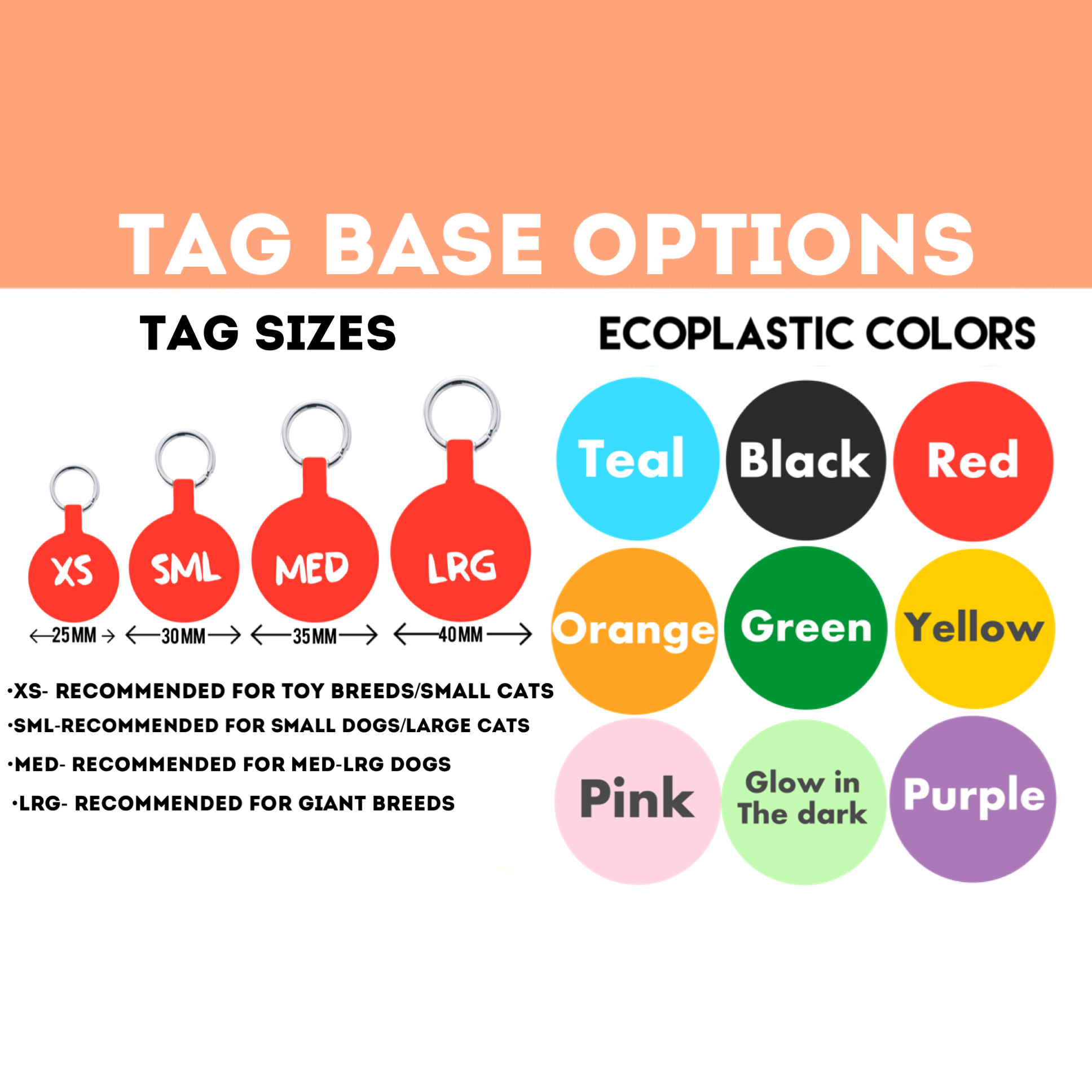Galaxy Ecoplastic Pet ID Tag- Choose from many colors.